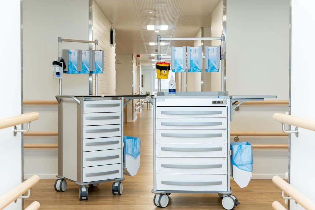 VMP-interior, lääkehuone, lääkevaunu